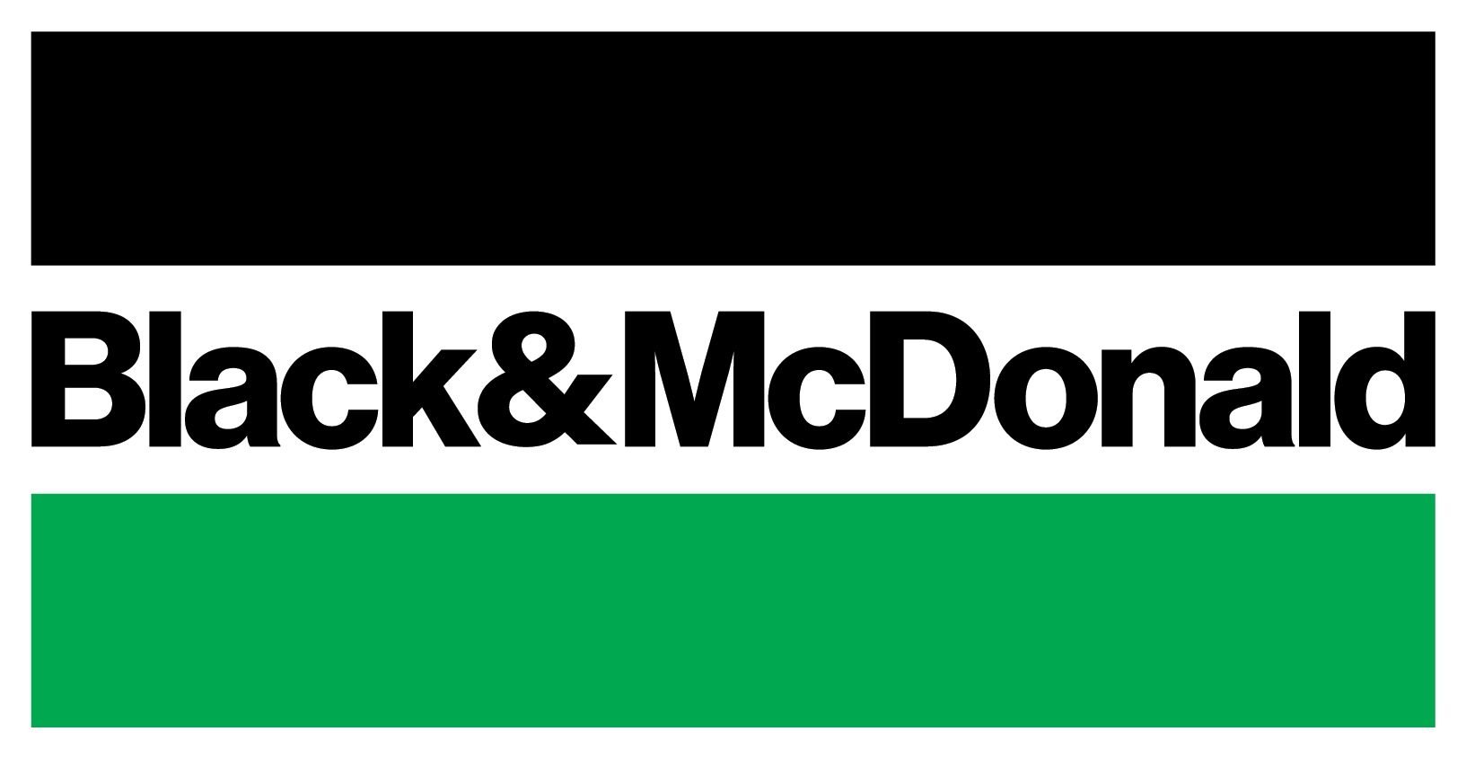 Black & McDonald construction company logo